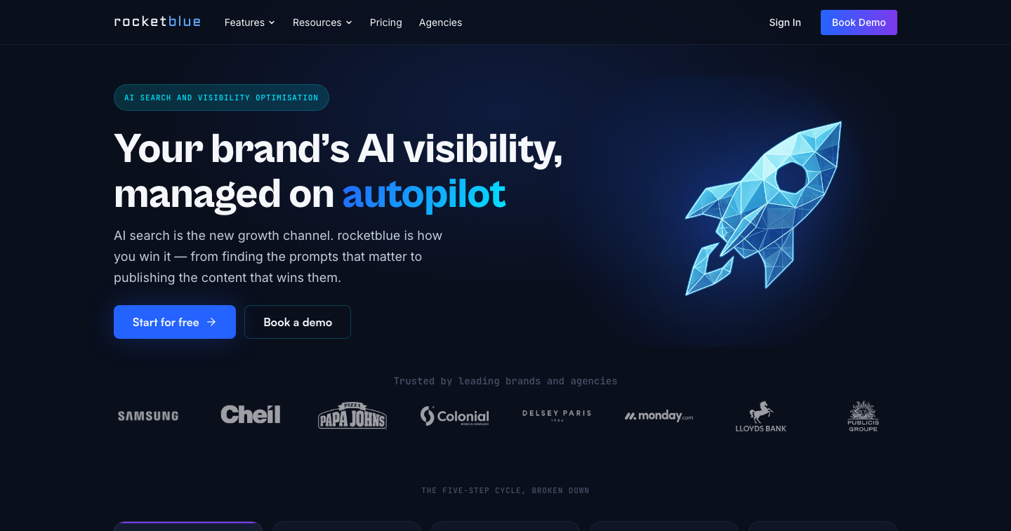 rocketblue homepage screenshot